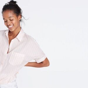 Madewell Short Sleeve Tie-Front Shirt